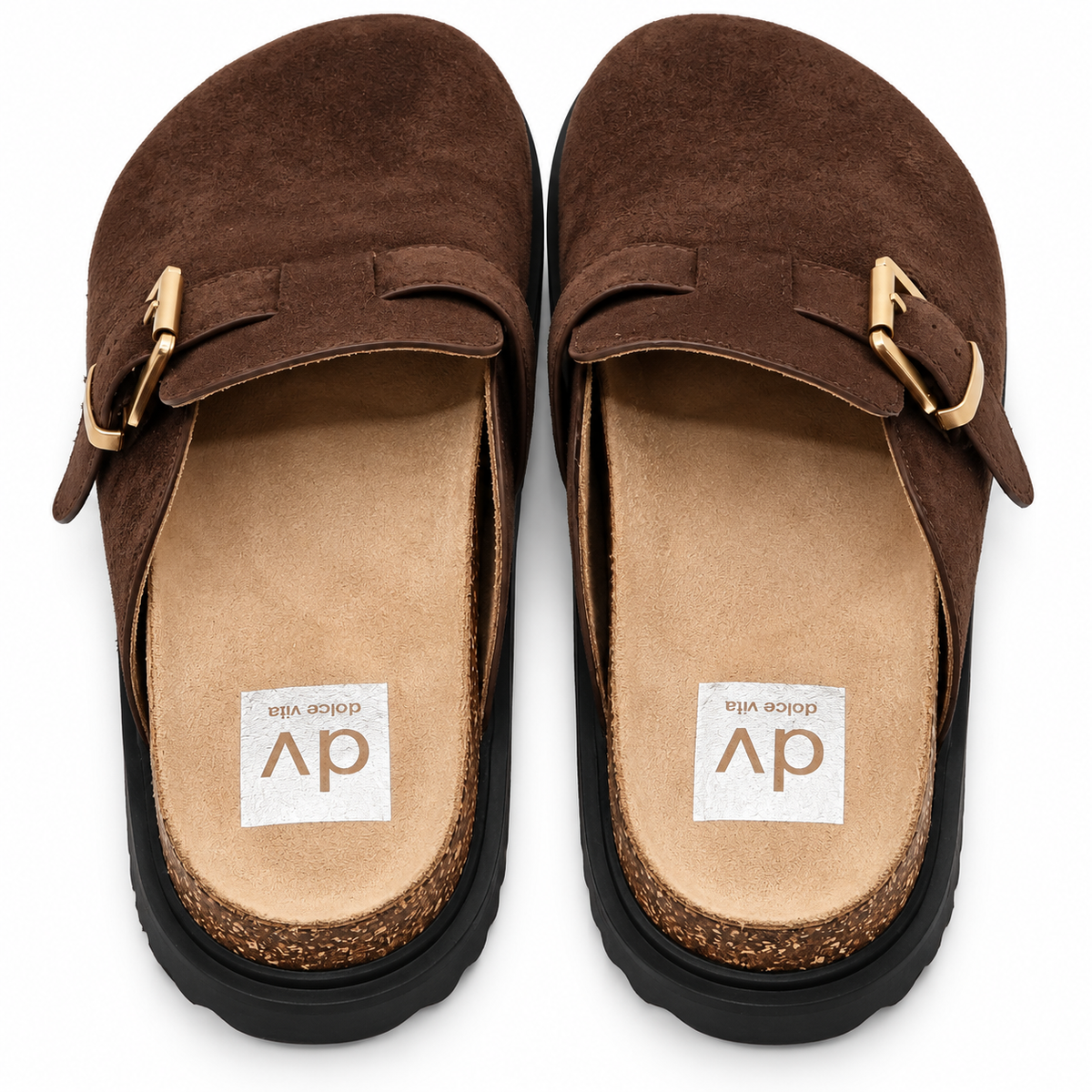 DV by Dolce Vita Yohana Women's Brown Buckle Clog Mule Slip On Pick Size