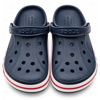 Crocs Bayaband Clogs Men 9 Women 11 Navy Pepper Blue Slip On Comfort Shoe 205089