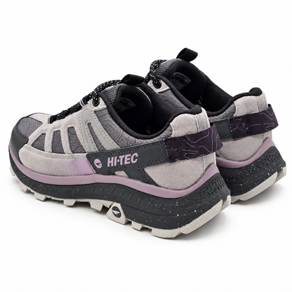 Hi-Tec Women's Hiking Trail Shoes Gray Lilac Outdoor Walking Sneakers Pick Size