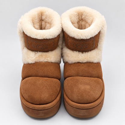 UGG Classic Chillapeak Women's Size 8 Chestnut Suede Shearling Platform Boots