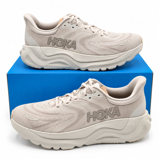 HOKA Arahi 8 Men's 10 D Grout Putty H-Frame Stability Mesh Road Running Shoes