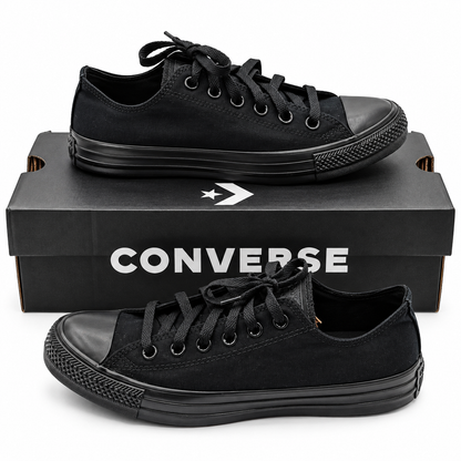 Converse Chuck Taylor All Star Men 8 Black Low Top Canvas M5039C Shoes Retro
