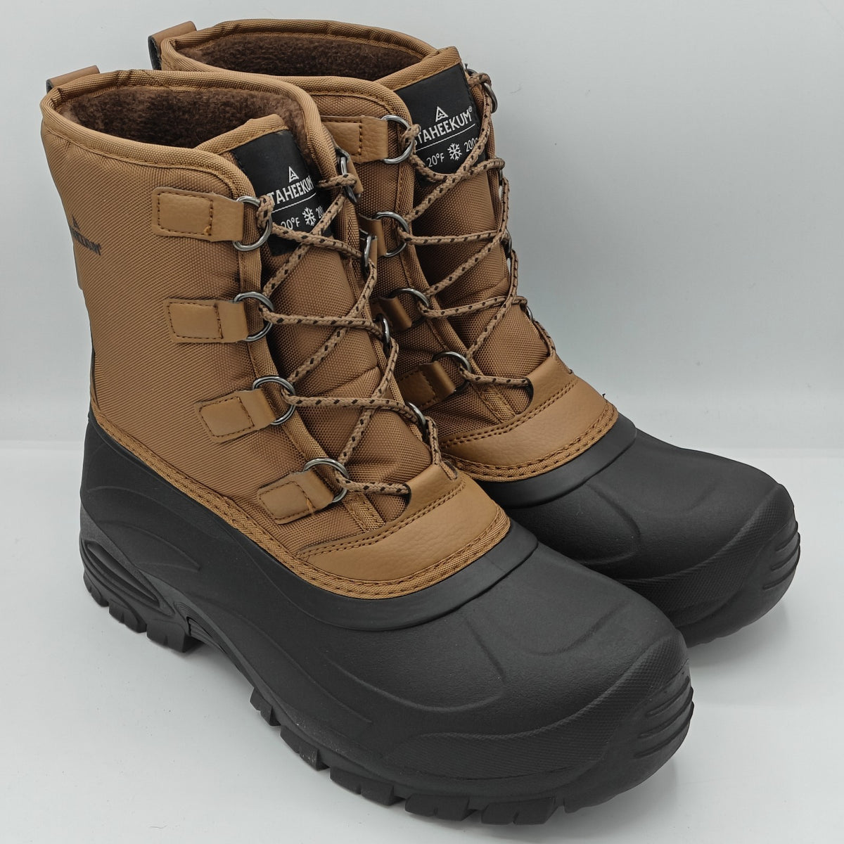 Staheekum Men's "Snow Boot" Rated -20 Degrees Waterproof Rubber Shell (Brown)