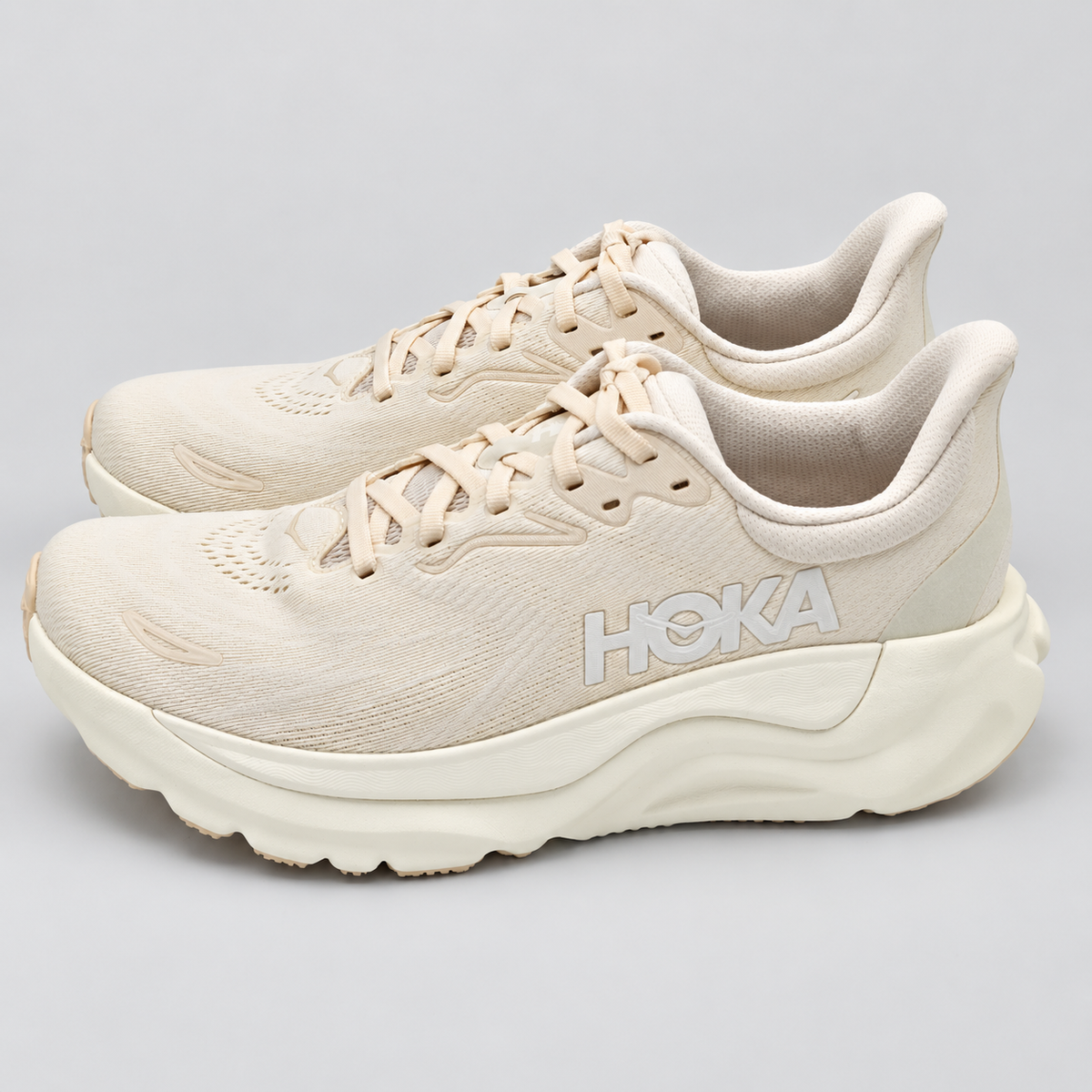 HOKA Arahi 8 Women's 10 B Birch Alabaster H-Frame Stability Road Running Shoes