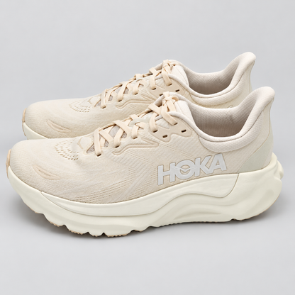 HOKA Arahi 8 Women's 10 B Birch Alabaster H-Frame Stability Road Running Shoes