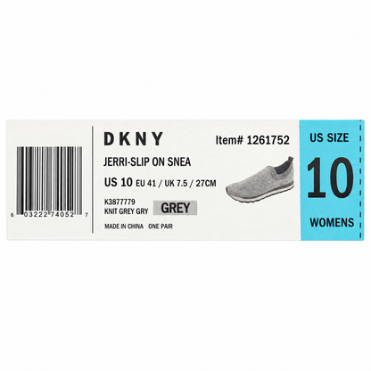 DKNY Jerri Women's Gray Knit Slip On Sneakers Casual Comfort US 10 K3877779