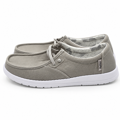Hurley Ojai Womens 7.5 Light Gray Memory Foam Lightweight Casual Lace Up Shoes