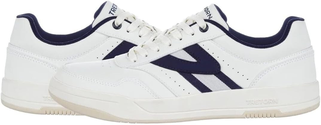 Tretorn "Dennis" Men's Lightweight Sneaker / [White and Navy Blue] - NEW
