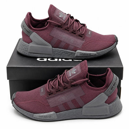adidas NMD_R1 V2 HQ2149 Shadow Maroon Grey Five Men's Sneakers Size 11