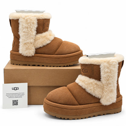 UGG Classic Chillapeak Women's Size 8 Chestnut Suede Shearling Platform Boots