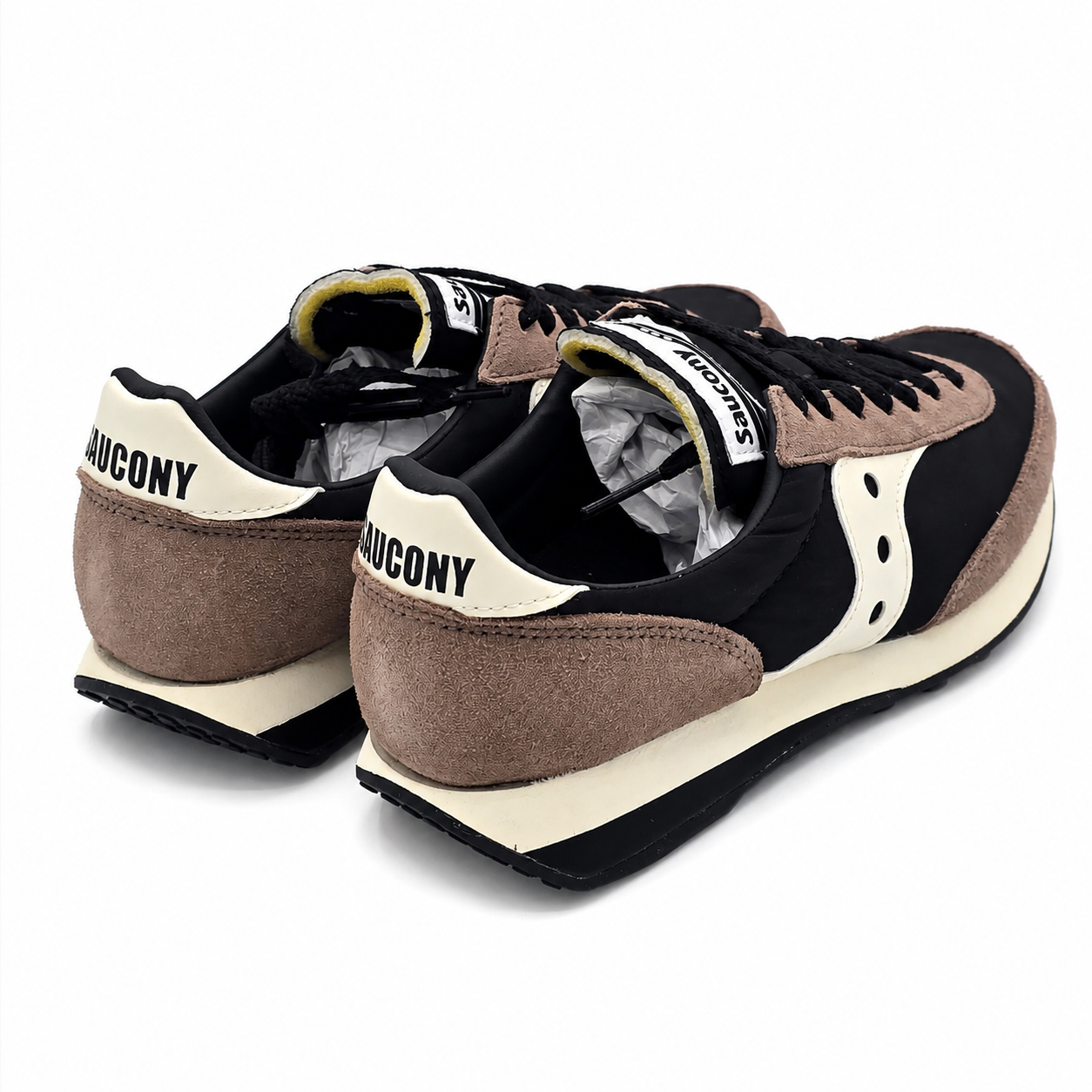 Saucony Originals Trainer 80 Women's 7.5 Black Tan Unisex Sneakers New Box