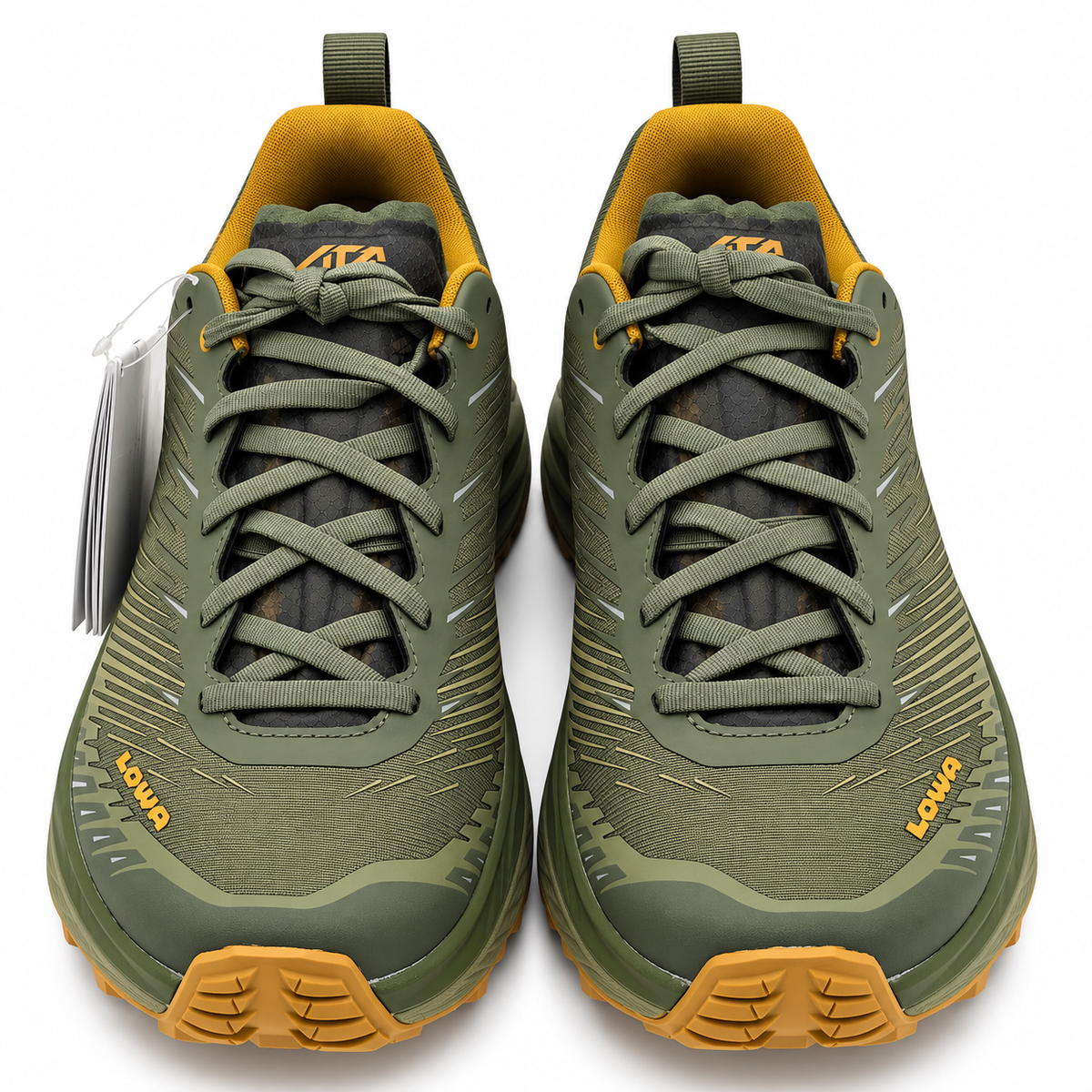 LOWA Fortux Men's US 9.5 Olive Mustard Trail Running Hiking Shoes 310693-7898