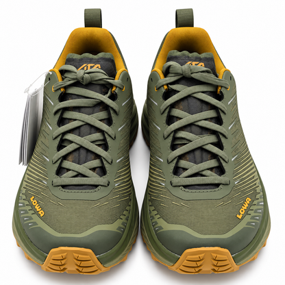 LOWA Fortux Men's US 9.5 Olive Mustard Trail Running Hiking Shoes 310693-7898
