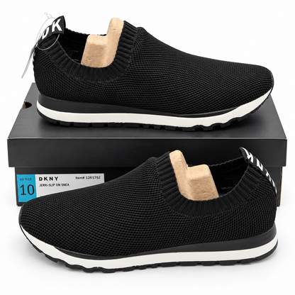 DKNY Jerri Women's Black Knit Slip On Sneakers Casual Comfort US 10 K3877779