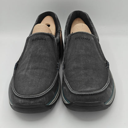 Skechers Expected Avillo Shoes Men's Slip-On Casual Vintage Washed Black Size 14