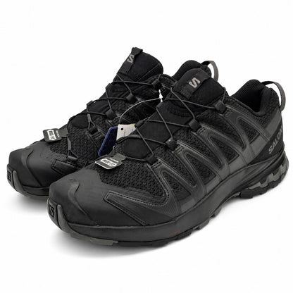 Salomon XA Pro 3D V8 Wide Men's 9.5 Black Trail Running Hiking Shoes Quicklace