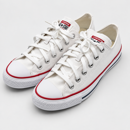 Converse Chuck Taylor All Star Men 9 White Low Top Canvas M7652C Shoes Retro