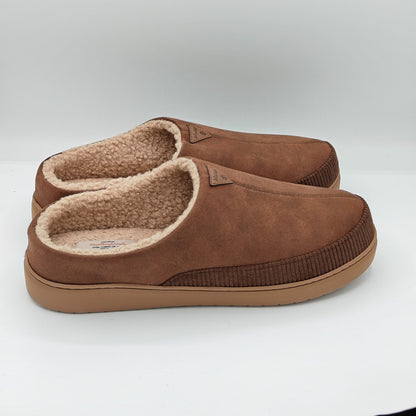 Weatherproof Vintage Men Slipper Memory Foam Brown