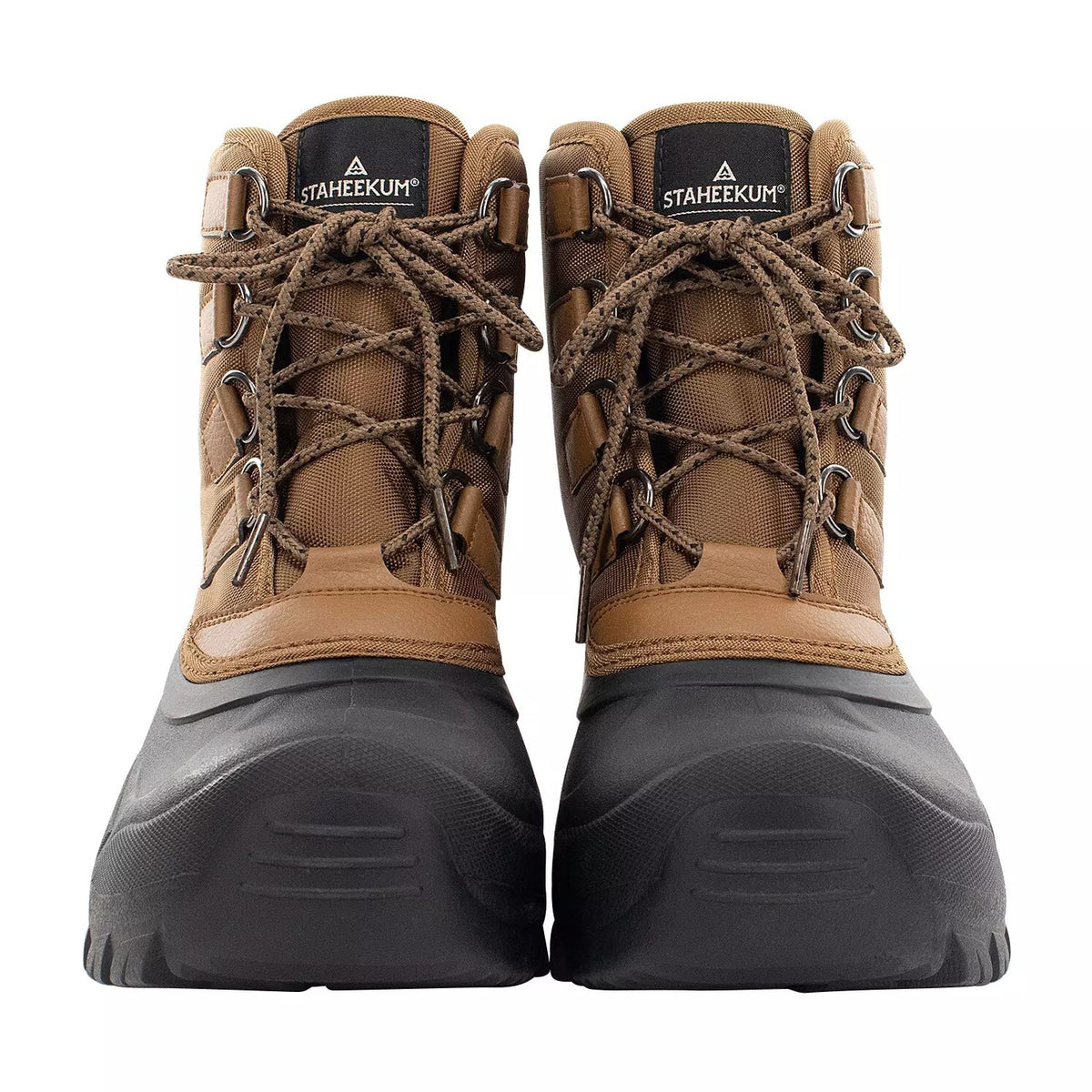 Staheekum Men's Snow Boot Cold Rated -20 Waterproof Shell Outsole Black/Brown