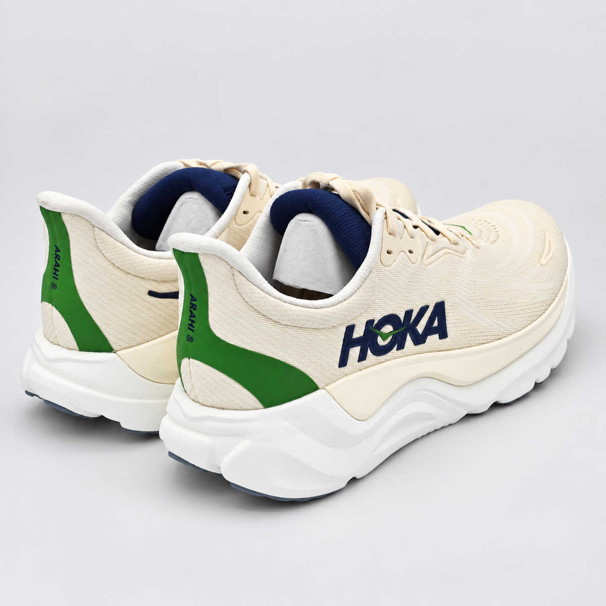 HOKA Arahi 8 Men's 10 D Alabaster Birch H-Frame Stability Road Running Shoes