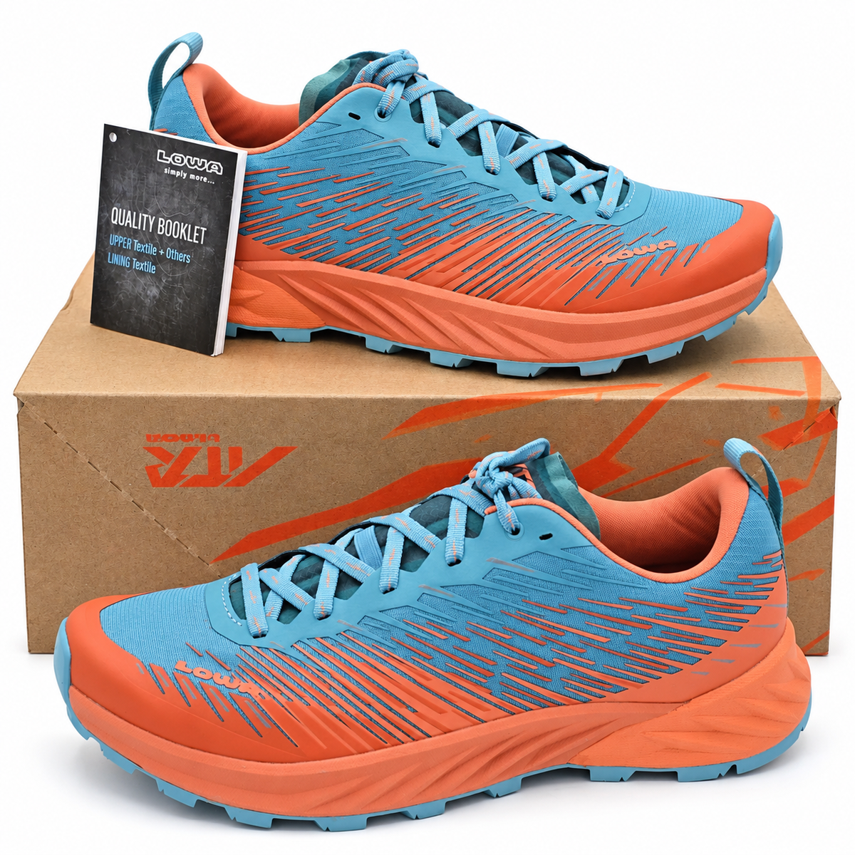 LOWA Amplux WS Women's 9 Blue Orange Trail Running Shoes New No Box