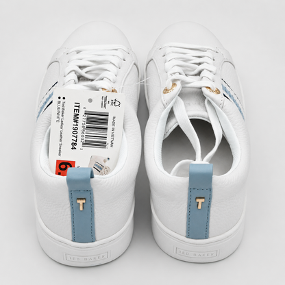 Ted Baker Bailey Icon Leather Tennis Sneakers Blue Multi Women's Pick Size