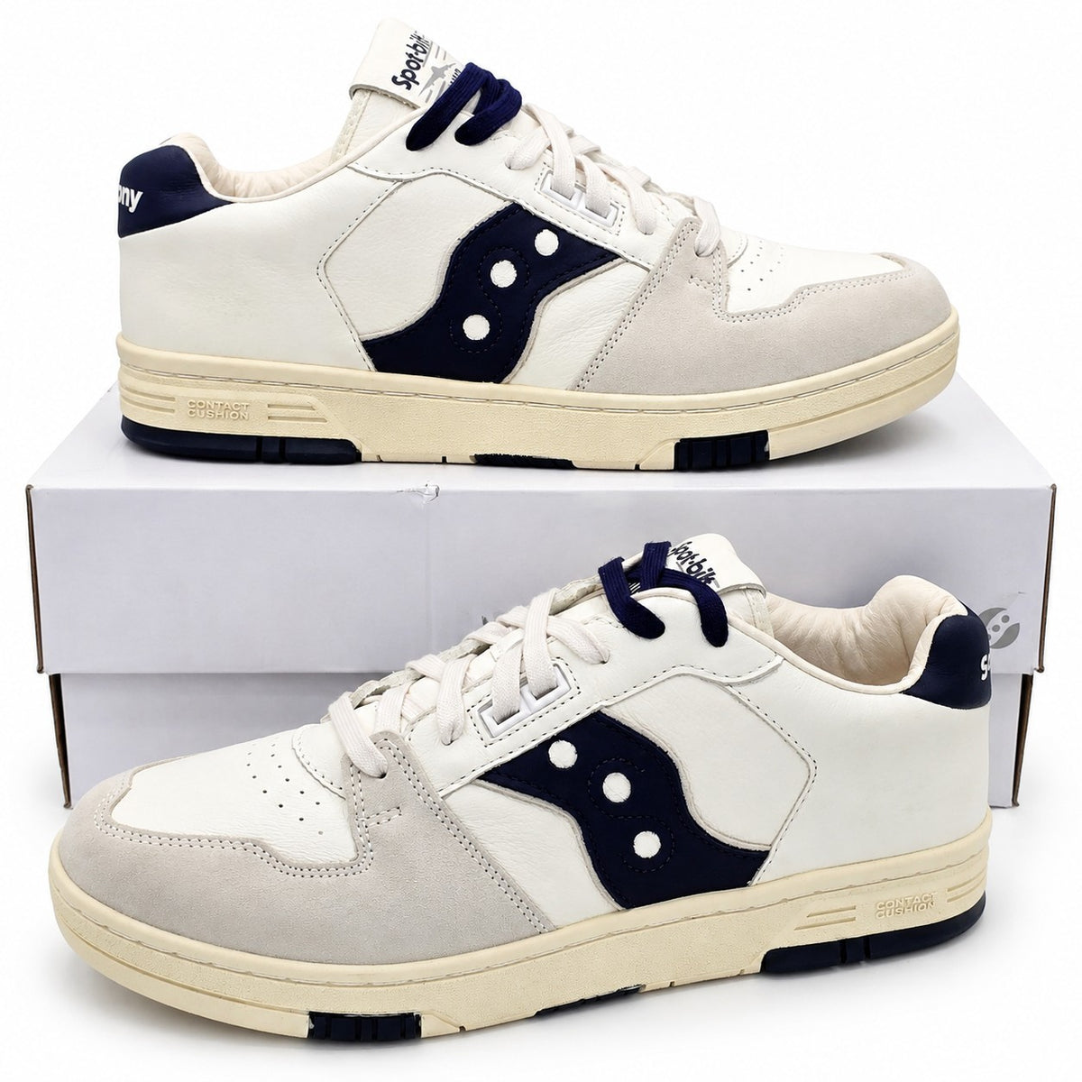 Saucony Spot-Bilt Sonic Low Men's 11 Women's 12.5 Leather Retro Sneakers Beige