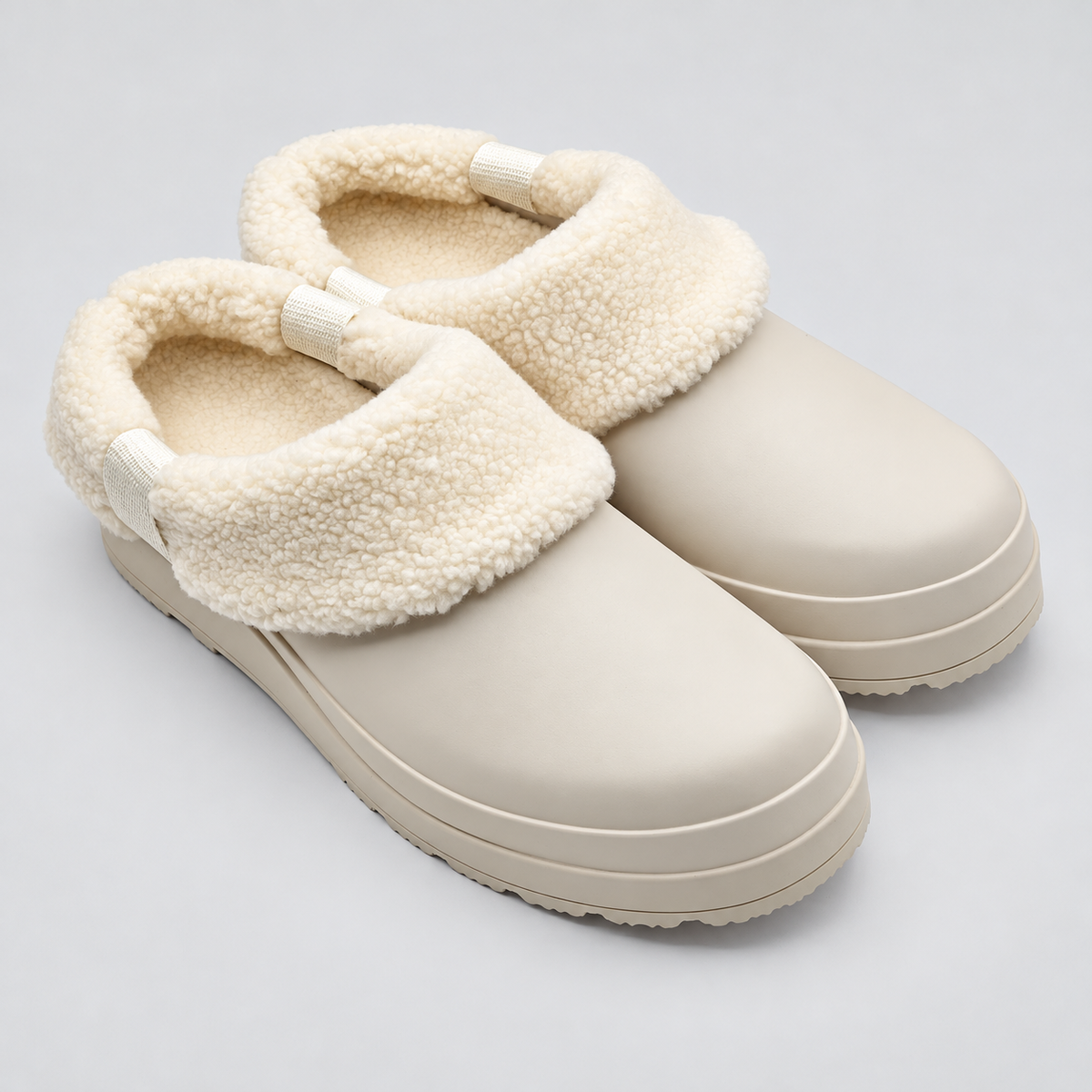 Hunter Play Sherpa Insulated Clogs Womens 9 Cream Rubber Slip On WFF1000RSP