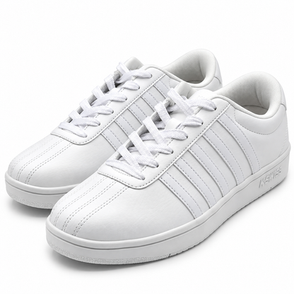 K-Swiss Court Open Stripes Womens White Low Top Lace Up Sneakers Pick Size