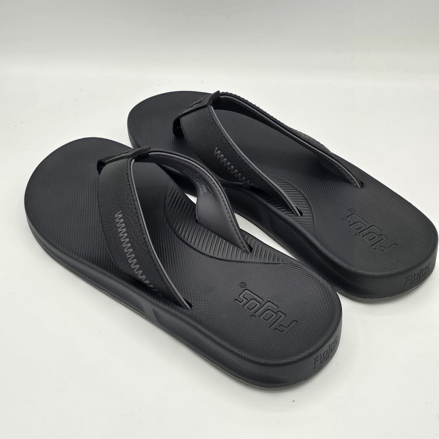 Flojos Flip Flops Men's Water Resistant Memory Foam Sandals Black Pick Size
