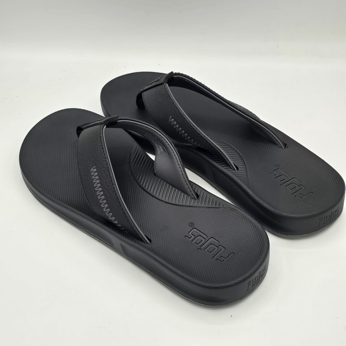 Flojos Flip Flops Men's Water Resistant Memory Foam Sandals Black Pick Size