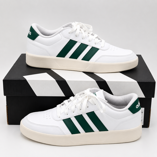 Men's Adidas Breaknet Court Shoes Sneake White/Green FX8708