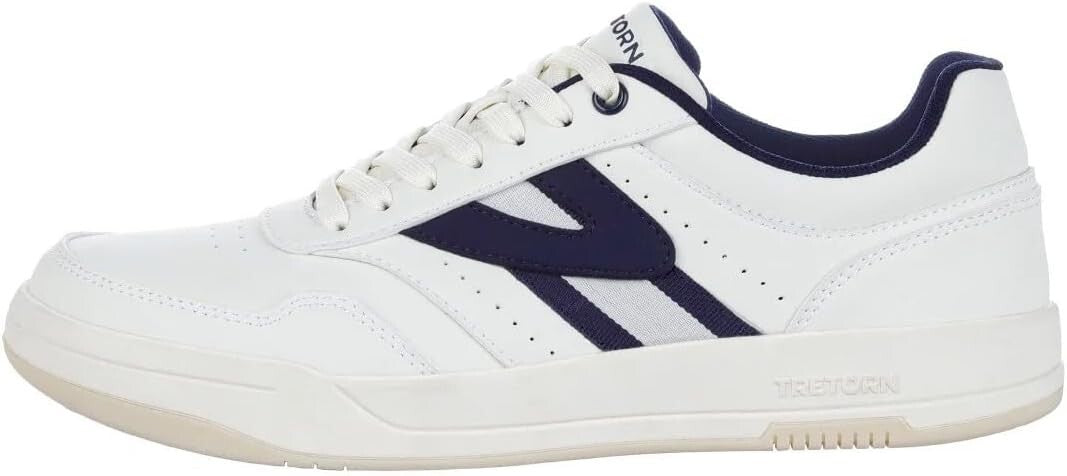 Tretorn "Dennis" Men's Lightweight Sneaker / [White and Navy Blue] - NEW