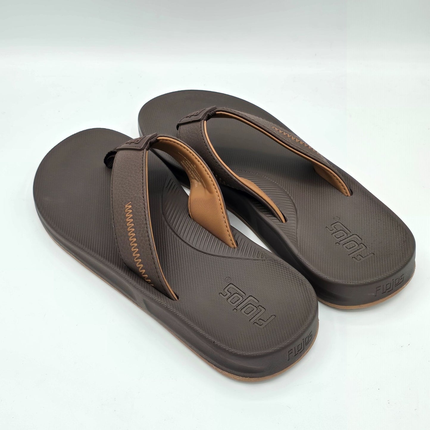 Flojos Flip Flops Men's Water Resistant Memory Foam Sandals Brown Pick Size
