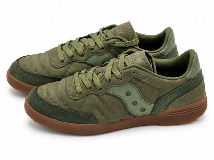 Saucony 586i Nubuck Men's 8 Women's 9.5 Green Gum Sole Retro Casual Sneakers