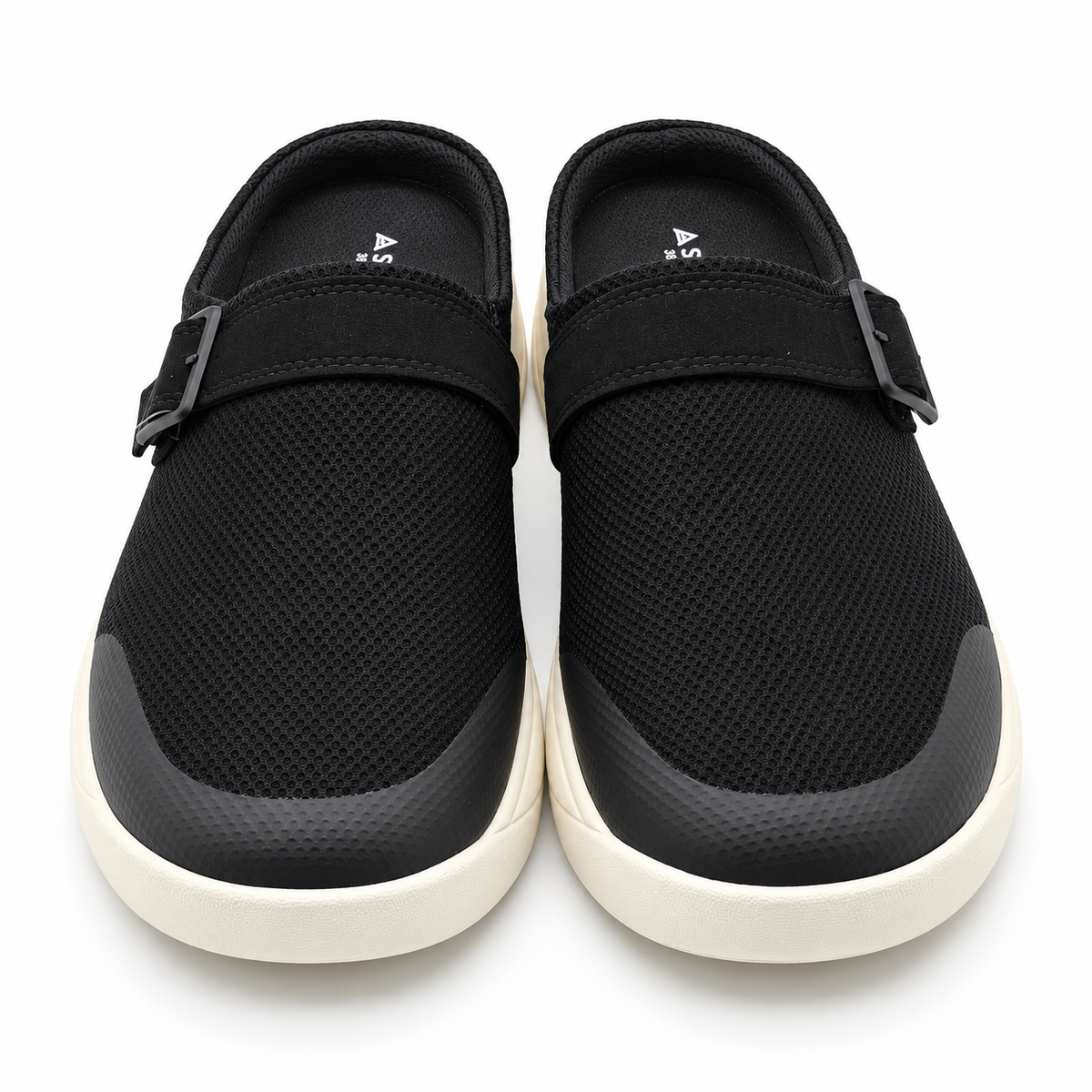 Staheekum Sneaker Clog Womens Black Mesh Buckle Slip On Comfort Mules Pick Size