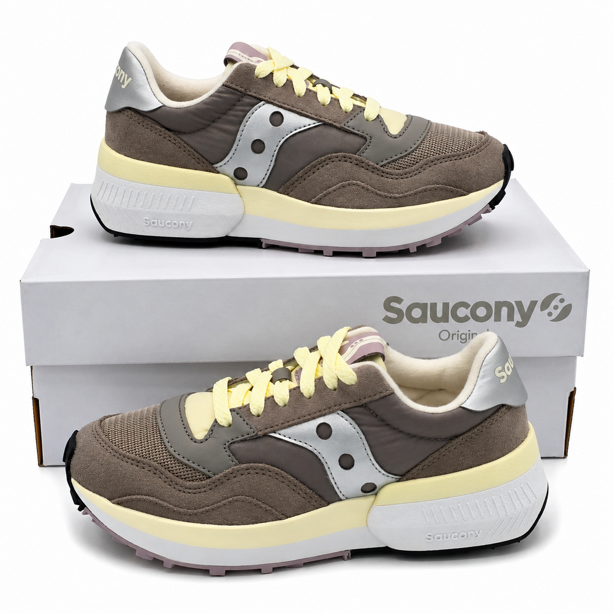 Saucony Jazz NXT Women's 6 Dove Silver Retro Sneakers S60790-28 Suede Mesh