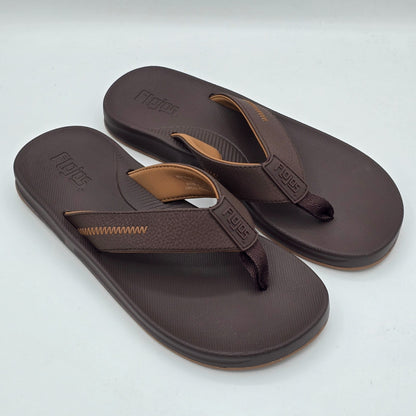 Flojos Flip Flops Men's Water Resistant Memory Foam Sandals Brown Pick Size