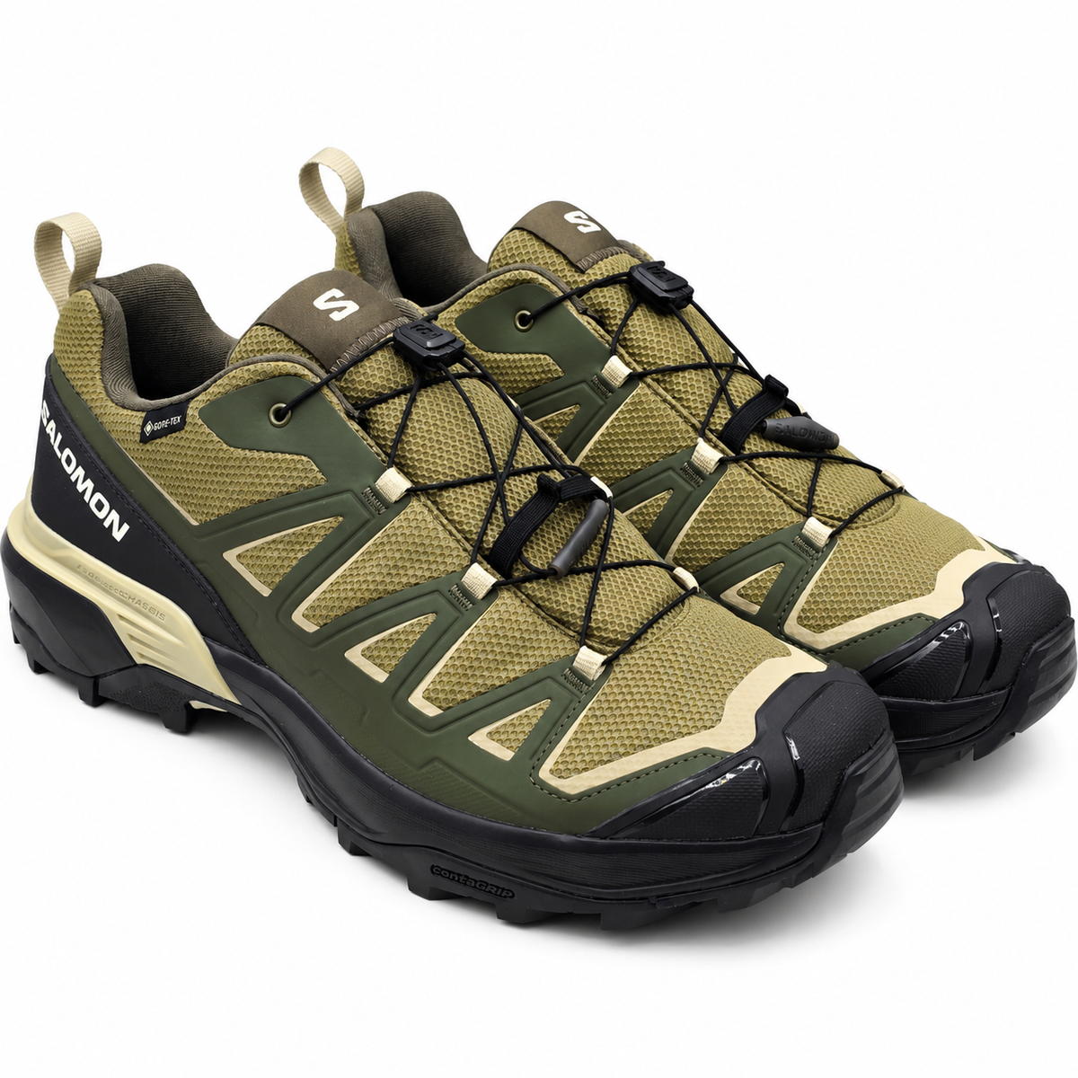 Salomon X Ultra Flare GTX Mens US 12 Olive Gore Tex Waterproof Hiking Shoes