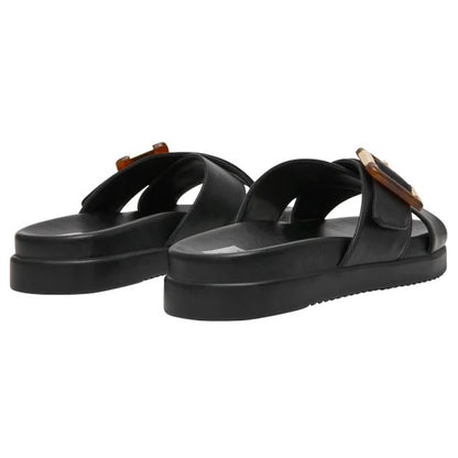 DV by Dolce Vita Usha Womens Black Buckle Slide Sandals Open Toe Shoes Pick Size