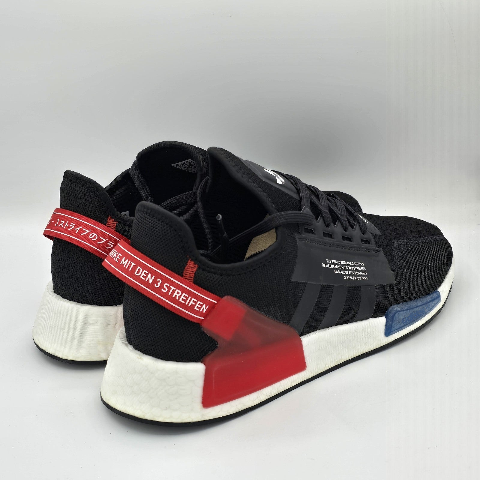 adidas NMD_R1.V2 Black Red Athletic Sneakers Textile Running Shoes Men's 11.5