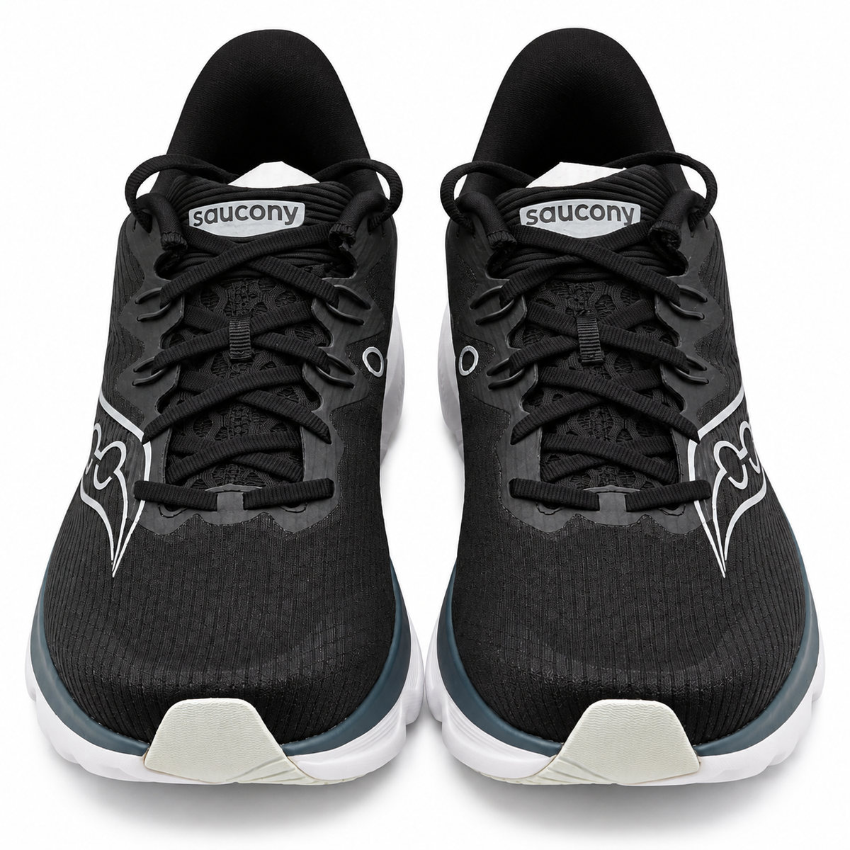 Saucony Kinvara 16 Mens 9.5 Black White PWRRUN Lightweight Road Running Sneakers