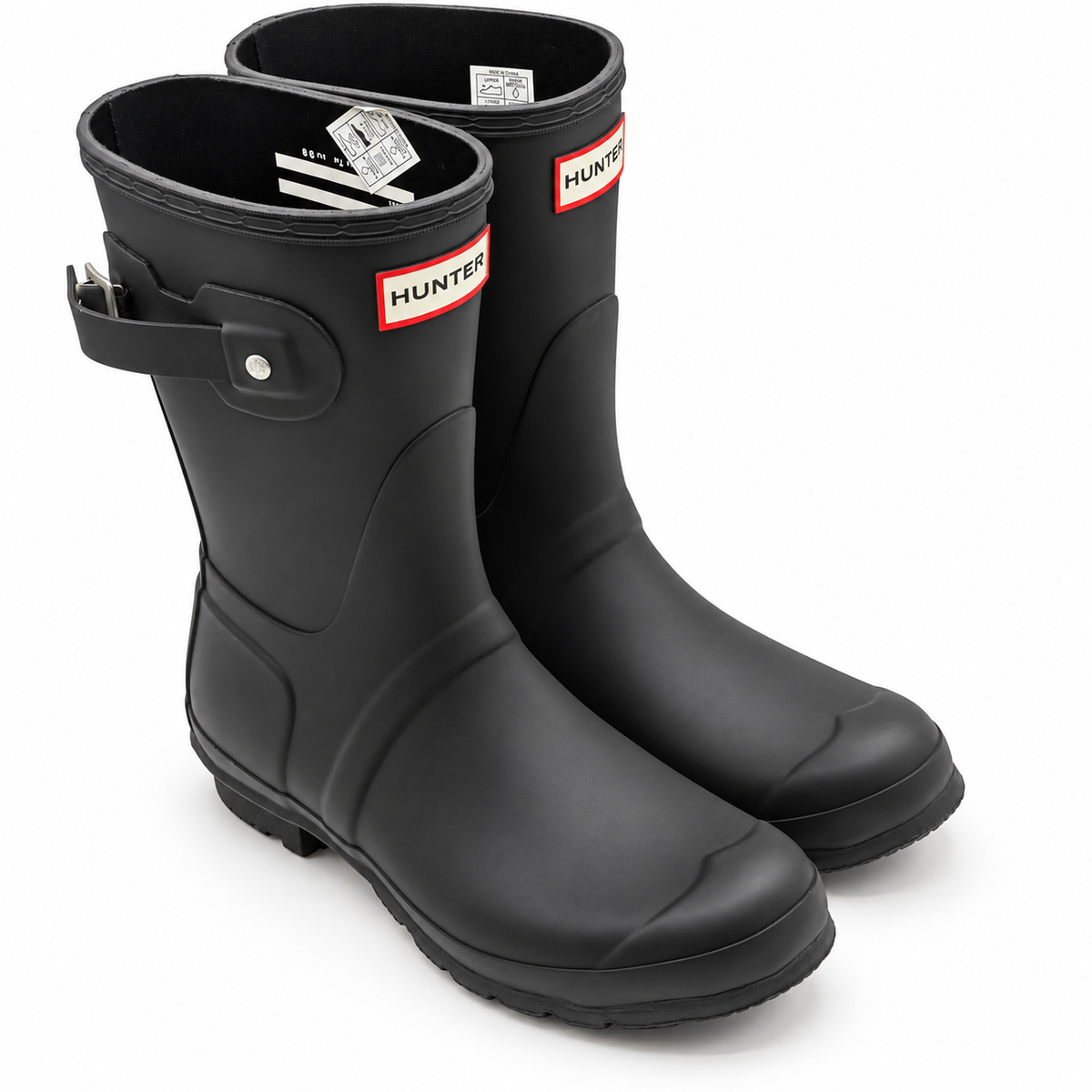 Hunter Original Short-O Rain Boots Womens 8 Black Waterproof HWS1000RMA-O Matte