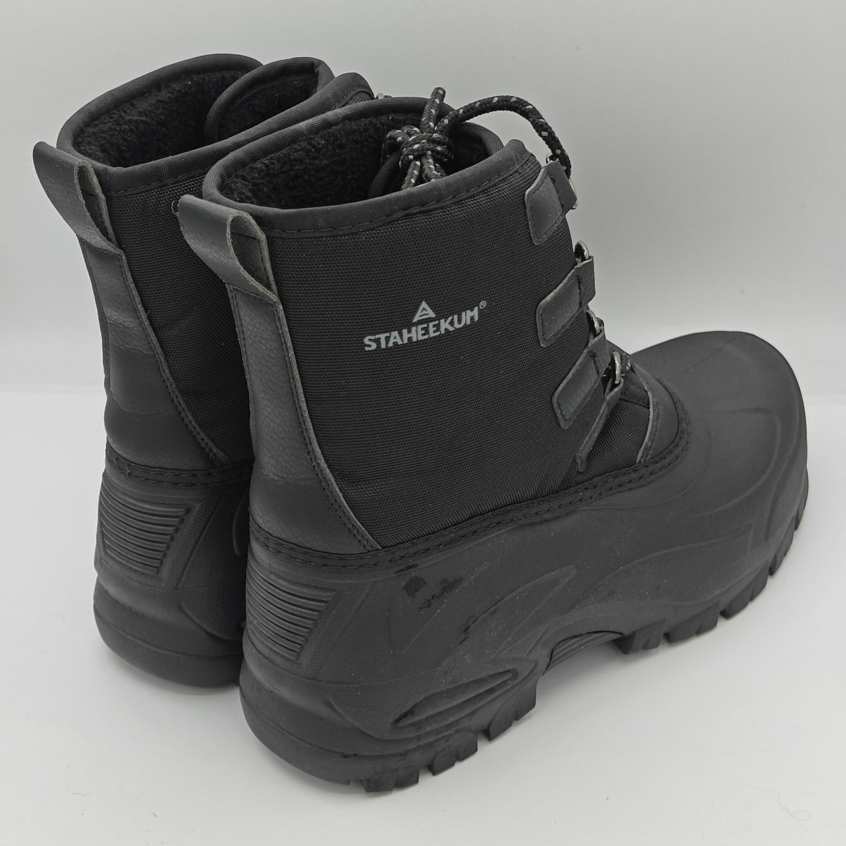 Staheekum Men's "Snow Boot" Rated -20 Degrees Waterproof Rubber Shell (Black)