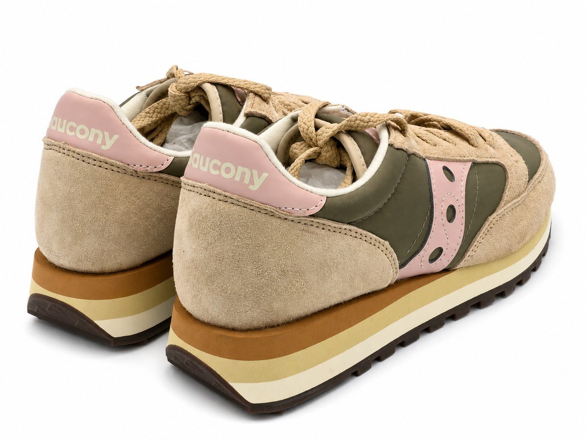 Saucony Jazz Triple Green Pink Women's 7.5 Platform Suede Sneakers S60530-58