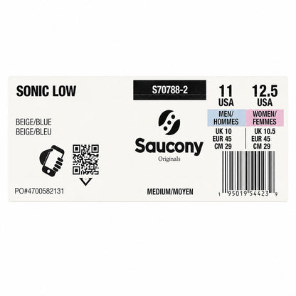 Saucony Spot-Bilt Sonic Low Men's 11 Women's 12.5 Leather Retro Sneakers Beige