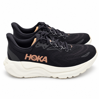 HOKA Arahi 8 Women's 8 B Black Rose Gold H-Frame Stability Road Running Shoes