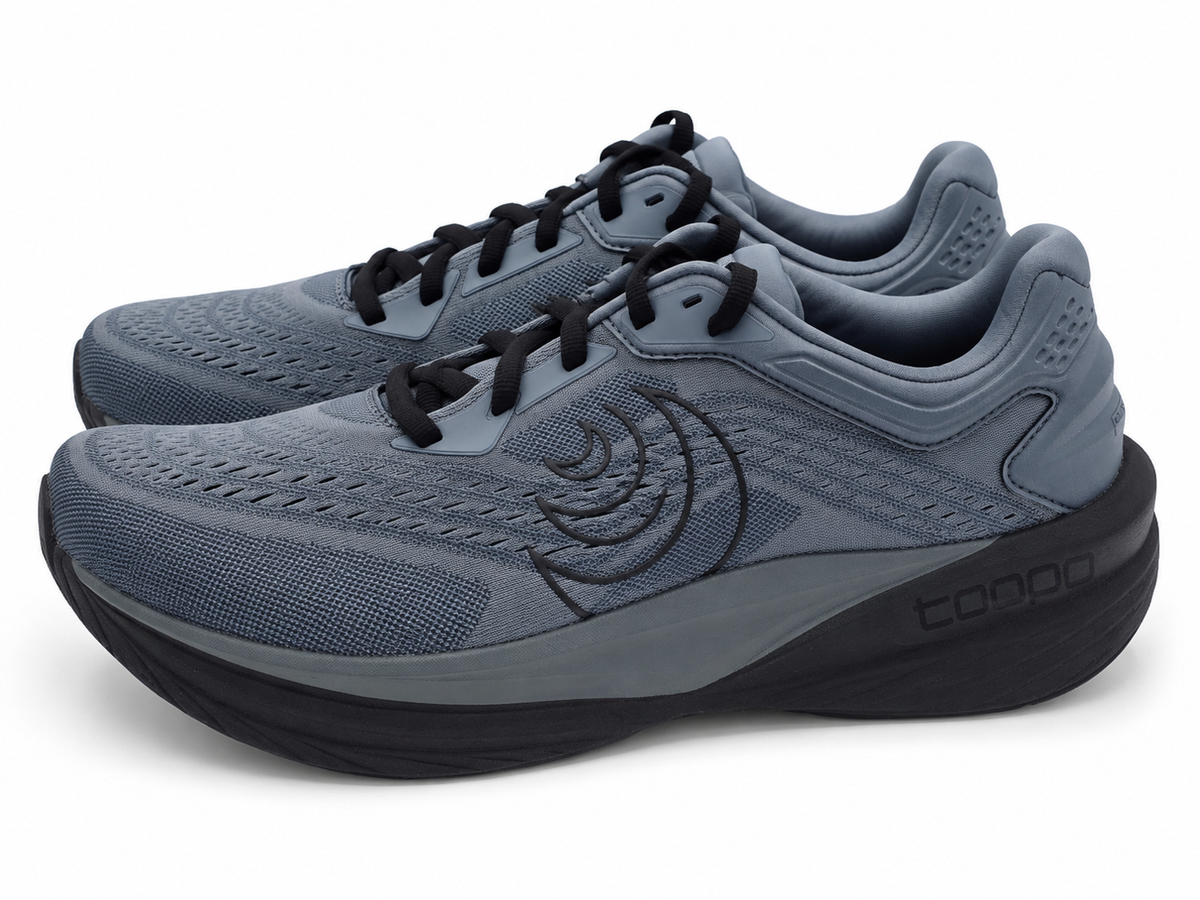 Topo Athletic Phantom 4 Men's Size 9 Stone Black Cushioned Road Running Shoes