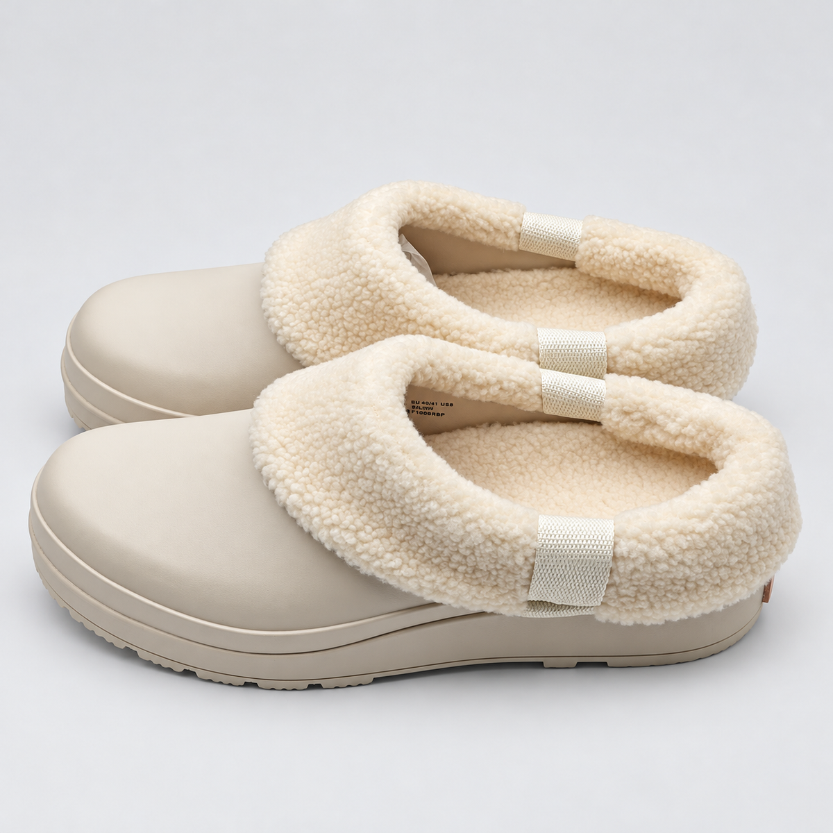 Hunter Play Sherpa Insulated Clogs Womens 9 Cream Rubber Slip On WFF1000RSP