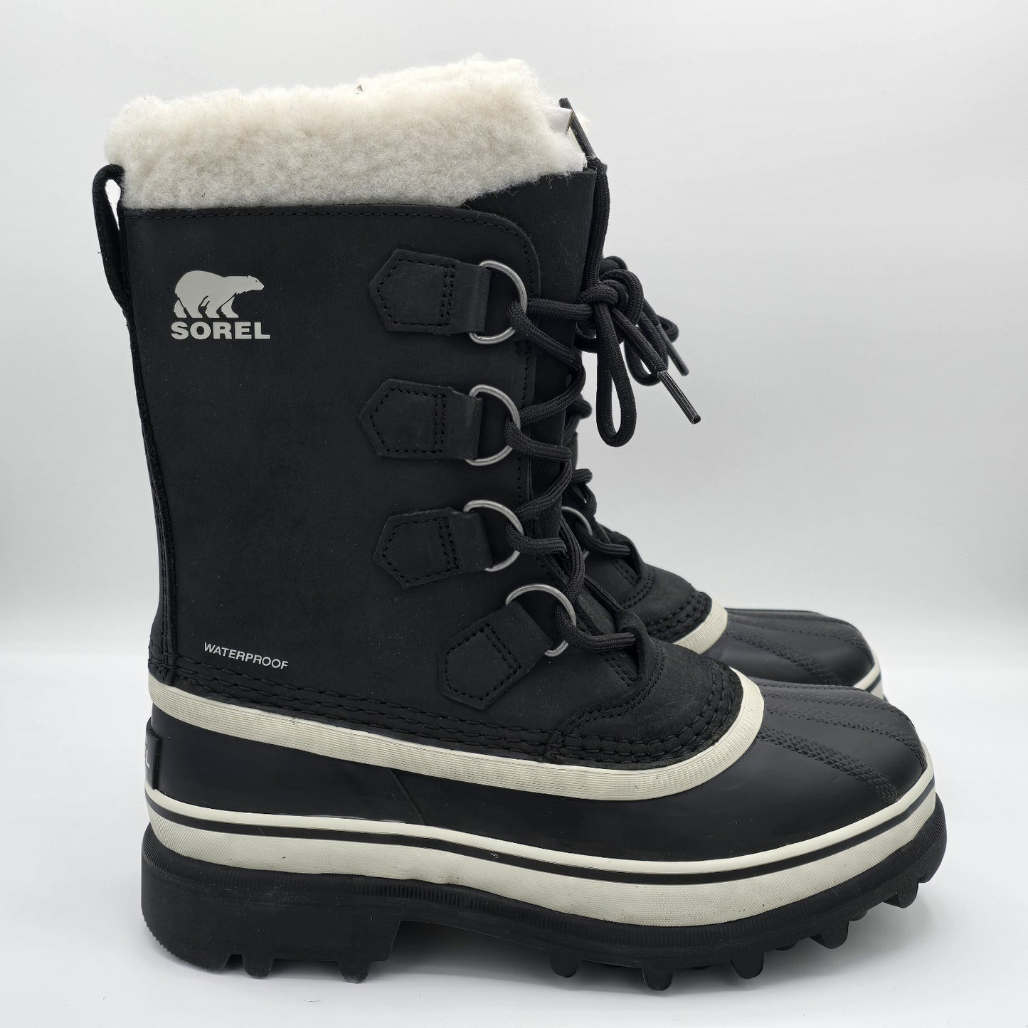 Sorel "CARIBOU" WP Women's Insulated Waterproof Snow Boot [Black/Stone] - NEW